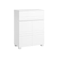 Miniatyrbillede 1 af 9: Rootz Badeværelsesskab - Hvid opbevaringsenhed - MDF-døre - Spånpladekrop - Justerbar hylde - Tippesikring - 60 cm x 30 cm x 80 cm