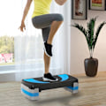 Miniatyrbillede 2 af 7: Rootz Aerobic Stepper - 3-niveauer - Højdejusterbar - Sort + Lyseblå + Grå - 80 x 31 x 20 cm