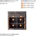 Miniatyrbillede 7 af 7: Rootz skænk - Opbevaringsskab - Brun og sort - 82 x 86 x 37 cm