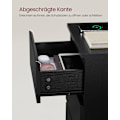 Miniatyrbillede 5 af 7: Rootz sidebord med 3 skuffer - Natbord - Natbord - Moderne design - Ibenholts sort finish - 45cm x 40cm x 60cm