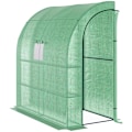 Pikkukuva 1 / 9: Rootz Greenhouse - Seinäkasvihuone - Kylmärunko - Ikkunoilla ja ovilla - 2 kerrosta 4 lankahyllyä - Vihreä 200L x 100W x 215Hcm