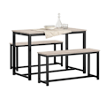 Miniatyrbild 1 av 7: Rootz 3-delade matsalsset - Sittgrupp - Köksbordsset - Utrymmesbesparande design - Stabil MDF och metallram - Idealisk för hem och kommersiellt bruk -
