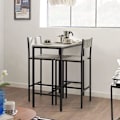 Miniatyrbillede 3 af 8: Rootz Bar Sæt - 1 barbord og 2 taburetter - 3 stk Hjemmekøkken Morgenmad Bar Sæt - Møbel spisestue sæt