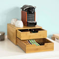 Miniatyrbild 8 av 9: Rootz kaffemaskinställ & kaffekapselkapsel tepåsar Boxhållare Organizer med 2 lådor