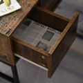 Miniatyrbild 5 av 8: Rootz Coffee Table - Coffee Table - Height Adjustable Leaf - 100L x 60D x 40H cm - Storage Space - Top Lift - Space Saving - Brown - Processed Wood -