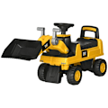 Miniatyrbillede 6 af 6: Rootz børnegravemaskine - Ride-on - Betjenbar gravemaskine skovl - Anti-tip - Skridsikre hjul - Gul + Sort - 78 x 29,5 x 54 cm
