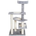 Miniatyrbild 11 av 11: Rootz Gallon Kanna Skrapstolpe Cat Tree - Biege, Grå - Spånskiva, Plysch, Sisal - 18,9 cm x 18,9 cm x 39,17 cm