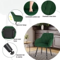 Miniatyrbillede 5 af 8: Rootz sæt med 4 spisestuestole - Lænestole - Fløjlssæder - Ergonomisk komfort - Luksuriøs fløjl - Robust og holdbar - 44 cm x 42,5 cm x 85,5 cm