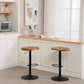 Miniatyrbillede 2 af 9: Rootz træbarstol - Kitchen Island skammel - Roterbart sæde - Højdejusterbart - Solid Wood Seat - Ergonomisk fodstøtte - 41,5 cm x (60-81 cm) x 31,5 cm
