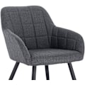 Miniatyrbild 6 av 9: Rootz Set med 4 matstolar - Köksstolar - Moderna sittplatser - Ergonomisk design - Andas linne - Golvskydd - 49cm x 43cm x 81cm
