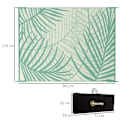 Miniatyrbild 3 av 5: Rootz Utematta - Uteplatsmatta - Väderbeständig - Modern design - Non-woven - Grön + Kräm - 365 cm x 274 cm x 0,3