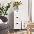 Miniatyrbillede 4 af 7: Rootz Opbevaringsskab - Badeværelsesskab - Kommode - 3 skuffer - Hvid - Stående skab - MDF - 32 x 30 x 81 cm