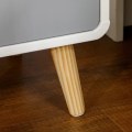 Miniatyrbillede 4 af 7: Rootz Sengebord - Natbord - Skandinavisk Design - Stor Skuffe - Vandtæt maling - Hvid - 40 x 38 x 58 cm