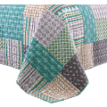 Miniatyrbild 7 av 9: Rootz Luxurious Patchwork sängöverkast - Quiltat täcke - Vändbart täcke - Mjuk stoppning - Mångsidig stil - Lättskött - 100 % polyester - Flera storle