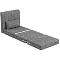 Pikkukuva 10 / 11: Rootzin vuodesohva - Vieraspatja - Tri -Fold -tuoli - kompakti ja monipuolinen - metallikehys - 80x75x74 cm - harmaa