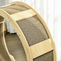 Miniatyrbillede 9 af 10: Rootz PawHut Cat Wheel - Cat træningshjul - Cat Running Wheel - Glat rotation - Låsbar bremse - Ridsepude - 91 cm x 33,5 cm x 94 cm - Eg