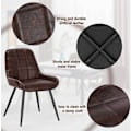Miniatyrbild 3 av 5: Rootz Set med 4 matstolar - Stoppade accentstolar - Stolar i konstläder - Ergonomisk design - Robust och hållbar - Golvskydd - 38cm x 43cm x 81,5cm