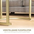 Miniatyrbillede 6 af 10: Rootz 2 -stykke sæt sofabord - oval & rund sofabord - Stabelbart borde - Rumbesparende design - Ø50 x 50,5 timer, 60L x 36b x 43,5 timer cm