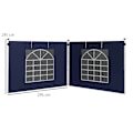 Pikkukuva 3 / 6: Rootz Gazebo - Sivupaneelit - 2 Pakkauksen sivujen vaihto - Pop Up Gazebo - Ikkunoilla ja ovilla - Sininen - 295W x 195K cm