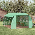 Pikkukuva 2 / 5: Rootz Foil Greenhouse - Walk-in - Guy Ropes - Verkkoikkuna - Metallikehys - Alvanoitu teräs - PE-muovi - Vihreä - 3,97L x 3W x 2K m