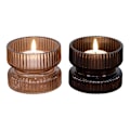 Miniatyrbild 1 av 3: Rootz Candle Holder Set - Glass Candle Display - Reversible Holders - Warm Ambiance - Ø9x7cm
