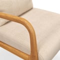 Miniatyrbild 4 av 7: Rootz Lounge Chair - fåtölj - Relaxstol - Deep Seat Comfort - 61 cm x 78 cm x 76 cm - Brown Velor - Rubberwood Frame - 3 Kuddar ingår