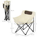 Miniatyrbillede 3 af 10: Rootz campingstol - sammenfoldelig sæde - bærbar stol - PVC -coated stof - let transport - 61 cm x 54 cm x 66 cm