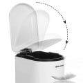 Miniatyrbillede 9 af 9: Rootz skraldespand - 10 L - Pedalspand - Indvendig spand - Soft Close - Affaldsspand - Hvid - Stål - Plastik - 18,7 x 27,3 x 40,1 cm