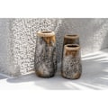 Miniatyrbild 3 av 8: Rootz Sneaky Vas - Antik Grå Vas - Smal Terracotta Vas - Idealisk för torkade blommor - 14cm x 14cm x 26cm