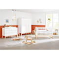 Miniatyrbillede 1 af 11: Rootz Nursery Bridge 3 -stykke sæt - barneseng, skiftende enhed, garderobe - alsidig design - holdbar MDF, aske træ - barneseng: 150x76x94 cm, gardero