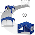 Pikkukuva 8 / 8: Rootz Ultimate Outdoor Gazebo - Säänkestävä paviljonki - Perheteltta - Vahva teräsrakenne - UV-suoja - Helppo asennus - 3x3m