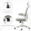 Miniatyrbillede 7 af 11: Rootz Kontorstol - Computerstol - Arbejdsstol - Ergonomisk design - 62cm x 64cm x 112-120cm