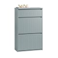 Miniatyrbillede 1 af 9: Rootz Skoskab med 2 klapper og 1 skuffe - Skovipper - Skostativ - Alsidig opbevaring - Nem montering - Pladsbesparende design - 61 cm x 100 cm x 26 cm