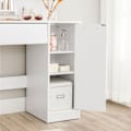 Miniatyrbillede 5 af 7: Rootz Toiletbord - Med hylder og skuffe - Makeup Skrivebord med hylder - Soveværelse Organizer - Vaskebord - Stilfuldt vaskebord - Spånplade - Hvid -