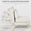 Miniatyrbillede 5 af 11: Rootz sovestol - foldestol - Lounge stol - 6 -niveau justerbar ryglæn - komfort & stil - 72W x 190d x 25H cm