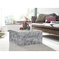 Miniatyrbillede 5 af 7: Rootz sofabord 60x30x60 cm højglans med hvid marmorlook - Design stuebord Terning firkantet - Lounge sidebord kubeform