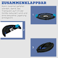 Miniatyrbild 5 av 10: Rootz Fitness studsmatta - Exercise Rebounder - Ministudsmatta - Stålram - 102cm x 99-123cm - Svart+Blå