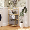 Miniatyrbillede 2 af 11: Rootz Bambus vaskeri - Tøjarrangør - Opbevaringsløsning - Rumbesparelse - 44W x 34d x 96H cm