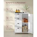 Miniatyrbillede 3 af 6: Rootz Cloud White Badeværelsesskab - Opbevaringsorganisering - MDF møbel - Justerbar hylde - 35cm x 65cm x 90cm