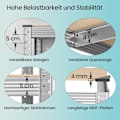 Miniatyrbillede 5 af 6: Rootz 2 Indstil kraftig opbevaringshylde - Lagerhylder - Garageorganisation - Rust -resistent stål - 40 cm x 90 cm x 180 cm