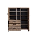 Pikkukuva 4 / 7: Rootz Cozy Highboard - Storage Cabinet - Wardrobe - Sideboard - Dresser - Credenza - Buffet - Brown - 138x155x45cm