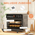 Pikkukuva 6 / 10: Rootz Mini Oven Air Fryer - Retro leivänpaahdin - Monitoimiliesi - 17 esiasetusta - 20L Tilavuus - 40-220°C - 36cm x 37cm x 34,5cm