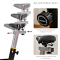 Miniatyrbillede 8 af 9: Rootz motionscykel - Cykeltræner - Højdejusterbar motionscykel - Fitnesscykel - Rulletræner - LCD Display - 50 x 100 x 101-113 cm