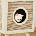 Miniatyrbild 4 av 8: Rootz Skrapstolpe - Cat Cave - Cat Scratching Stolpe - Cat Climbing Tree - Kattsäng - Kaffe - 40 x 34 x 91 cm
