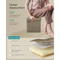 Miniatyrbillede 5 af 6: Rootz sædebryst Ottoman - Opbevaringsskammel - Fodstøtte - MDF og linned - 25D skum - 30 cm x 30 cm x 30 cm