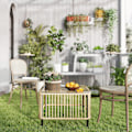 Pikkukuva 9 / 10: Rootz Poly Rattan -puutarhapöytä - Säänkestävä sivupöytä - Neljännespöytä - Kestävä muotoilu - 65 cm x 65cm x 43cm