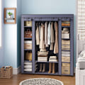 Miniatyrbillede 2 af 5: Rootz Fabric Garderobe - Stofskabet - Fleece Coated Storage - Rumbesparende løsning - 45x150x175cm - Blå