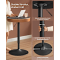 Miniatyrbillede 2 af 5: Rootz Bar Table - Pub Bord - High Top Bord - Stilfuld finish - 58,7 cm x 58,7 cm x (83-105) cm - Stålramme - PU læder - Spånplade