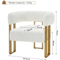 Miniatyrbillede 3 af 9: Rootz Chenille Fabric Lounge Chair - Relax Chair - Polstret lænestol - Ergonomisk ryglæn - 67,5 cm x 70 cm x 60 cm