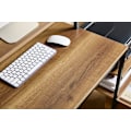 Pikkukuva 7 / 8: Rootz Desk Study Table - WorkStation - Office Desk - runsaasti tallennustilaa - 143x90x50cm - metallikehys - ruskea musta maalattu
